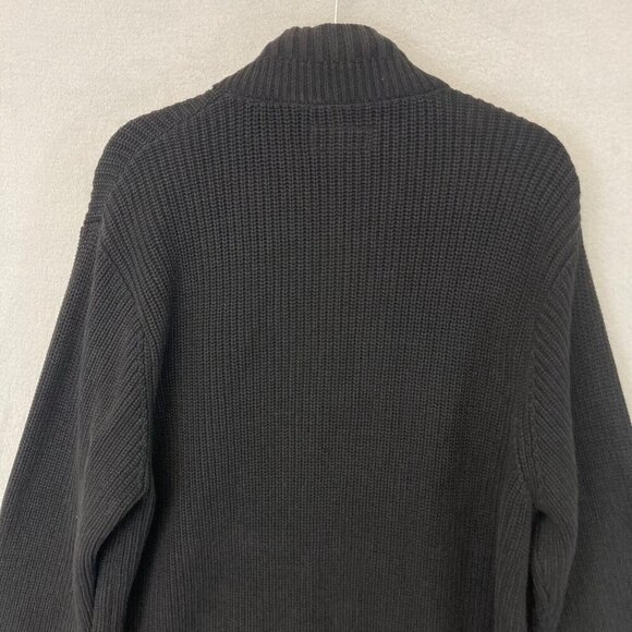 Carbon 2 Cobalt Zip Up Sweater Mens Size XL Black Jacket Ribbed Knit Heavyweight - Picture 12 of 14